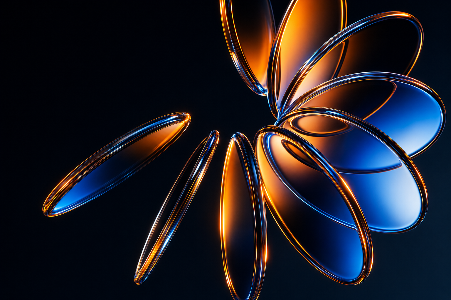 A glowing chain link representing connected business systems