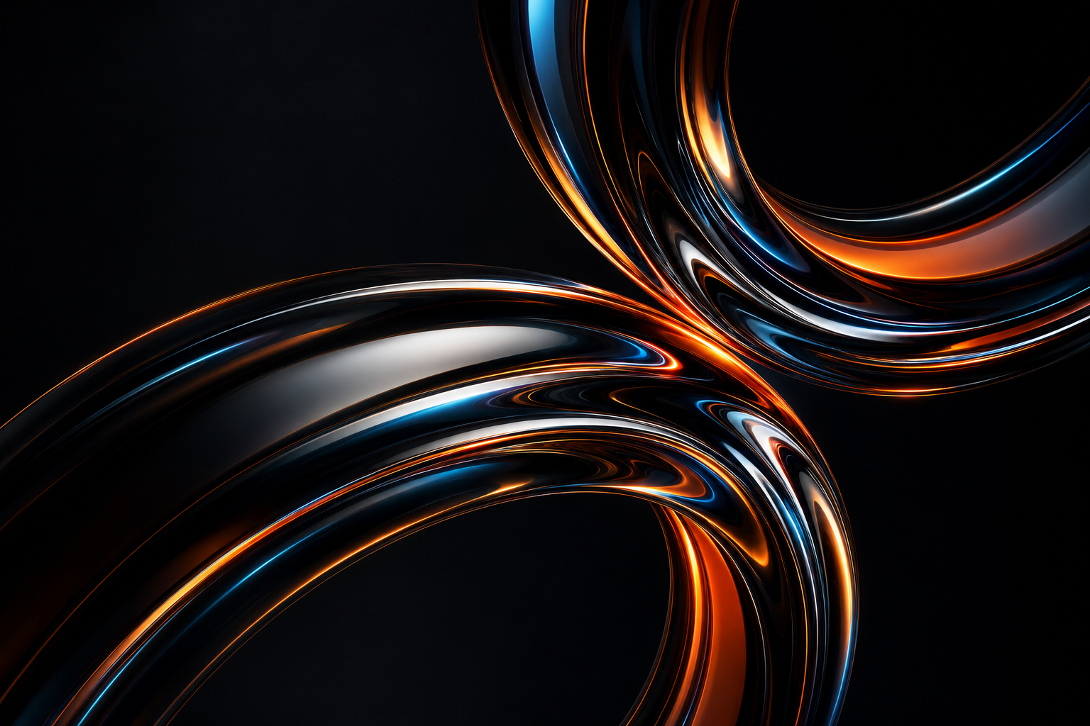 Dark metallic workflow arcs representing custom software decisions
