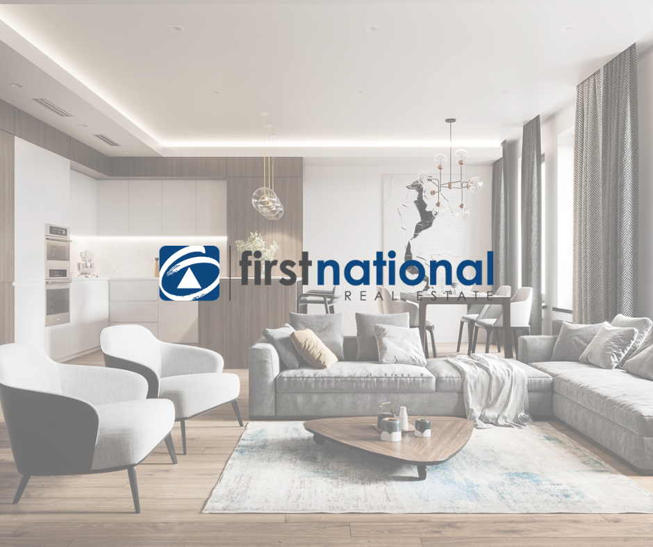 First National Real Estate project image with interior photography and logo